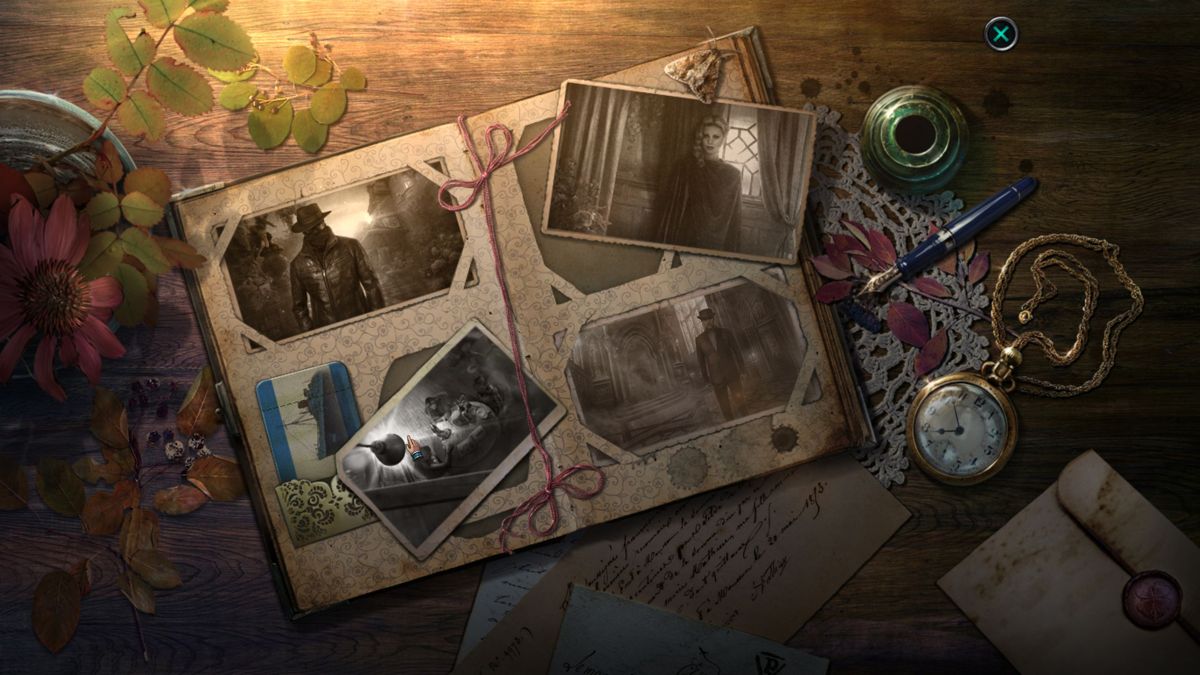 Detectives United III: Timeless Voyage (Collector's Edition) (Windows) screenshot: Scattered throughout the game are Picture Pieces. When found these are added to the pictures in this album