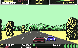 S.C.I.: Special Criminal Investigation (Commodore 64) screenshot: Blue Cadillac