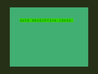 Champions! (Dragon 32/64) screenshot: Gate Receipts