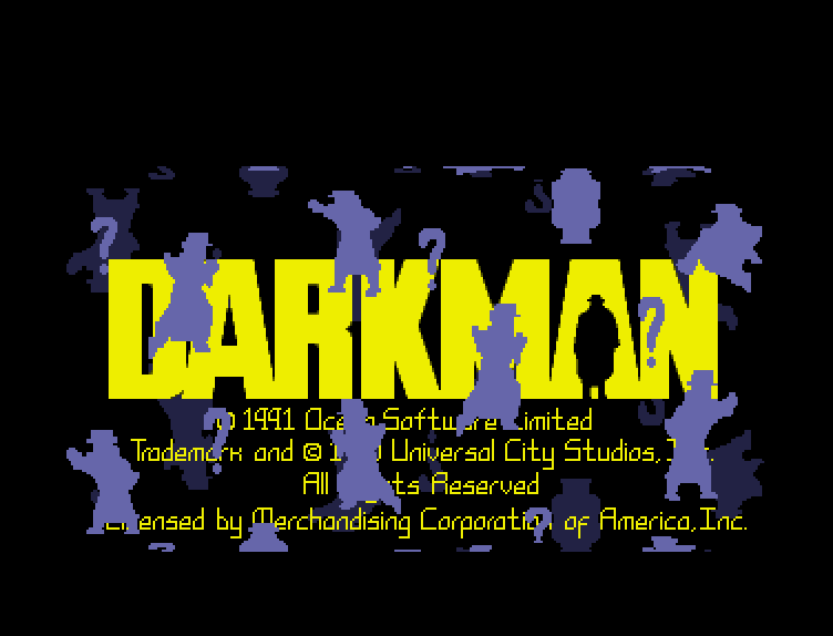 Darkman (Amiga) screenshot: Game credits