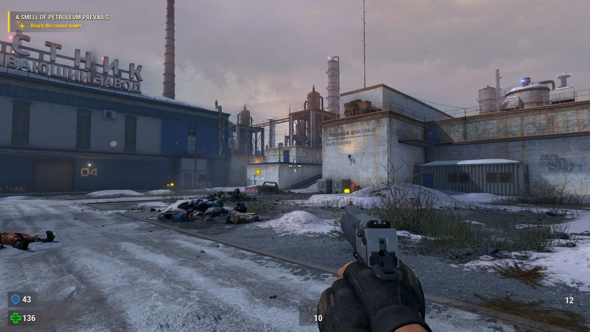 Serious Sam: Siberian Mayhem (Windows) screenshot: An industrial environment