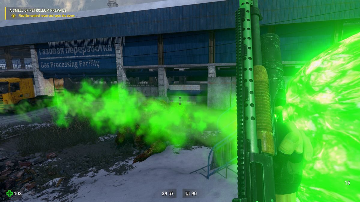Serious Sam: Siberian Mayhem (Windows) screenshot: This poisonous projectile will chase Sam for a while.