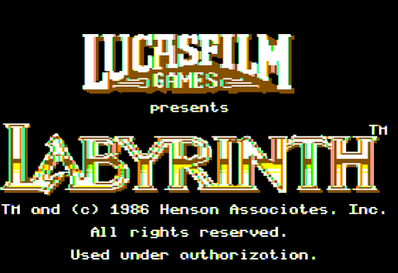 Labyrinth (Apple II) screenshot: The Title