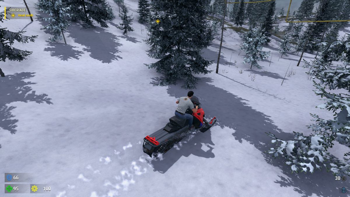 Serious Sam: Siberian Mayhem (Windows) screenshot: There are plenty of vehicles to move around quickly.