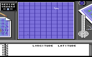 Destroyer (Commodore 64) screenshot: The navigation screen