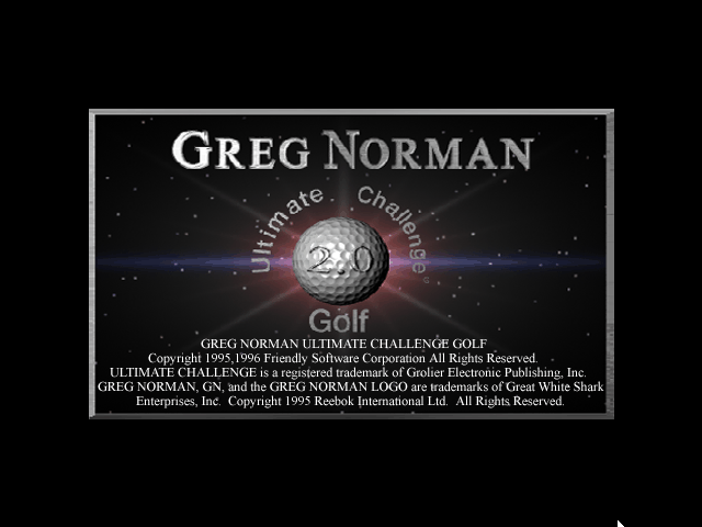 Greg Norman Ultimate Challenge Golf (Windows 3.x) screenshot: Title screen