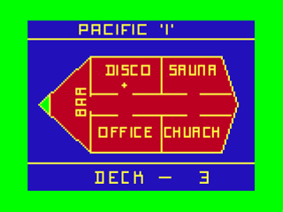 Death Cruise (Dragon 32/64) screenshot: Map of Deck 3