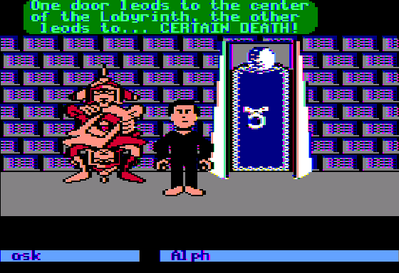 Labyrinth (Apple II) screenshot: Alph & Ralph again