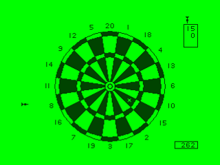 Dragon Darts (Dragon 32/64) screenshot: Score after 2 Throws