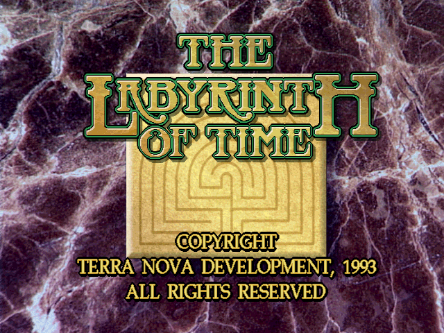 The Labyrinth of Time (DOS) screenshot: Title Screen