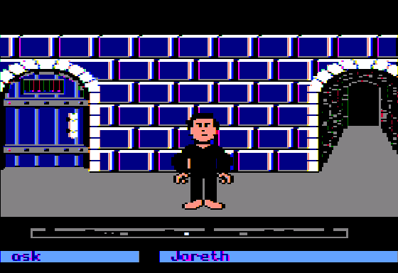 Labyrinth (Apple II) screenshot: The Stone Corridor