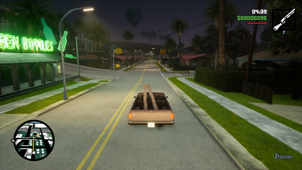 Grand Theft Auto: The Trilogy - The Definitive Edition (Windows) screenshot: San Andreas - Driving back home after a successful mission.