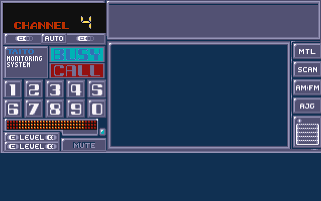 S.C.I.: Special Criminal Investigation (Amiga) screenshot: The new Taito Monitoring System, featuring the ability to actually see the dispatch