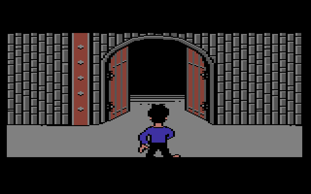 Labyrinth (Commodore 64) screenshot: Entering the Labyrinth.