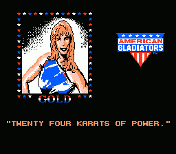 American Gladiators (NES) screenshot: Gold Says...
