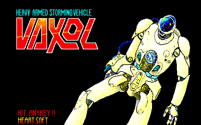 Vaxol: Heavy Armed Storming Vehicle (PC-88) screenshot: Title screen
