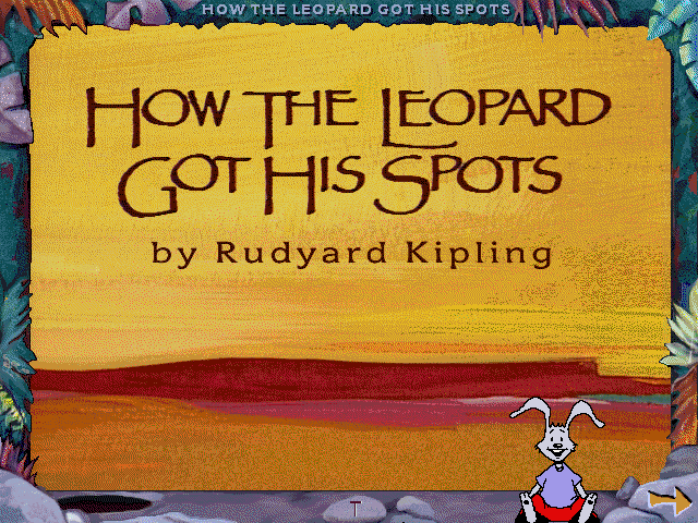 Rudyard Kipling's How the Leopard Got His Spots (Windows 3.x) screenshot: Title screen (of the short story)