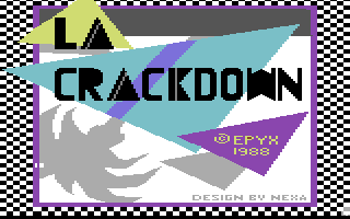 L.A. Crackdown (Commodore 64) screenshot: Title screen