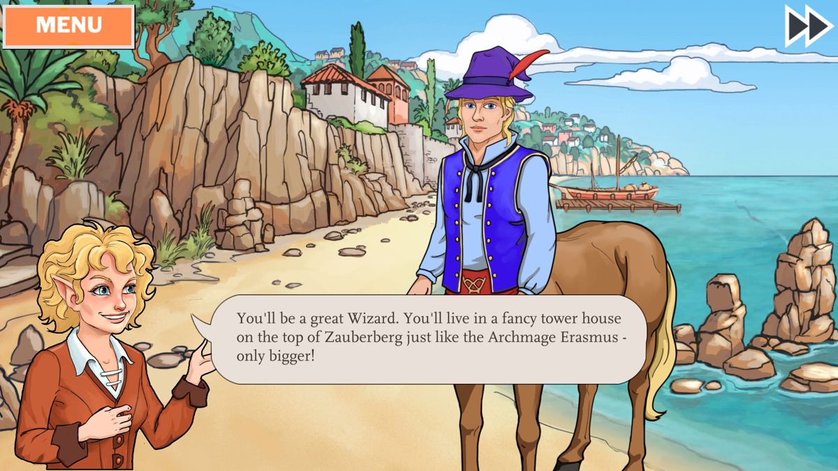 Summer Daze: Tilly's Tale (Windows) screenshot: There are frequent references to previous games especially the first Quest for Glory game