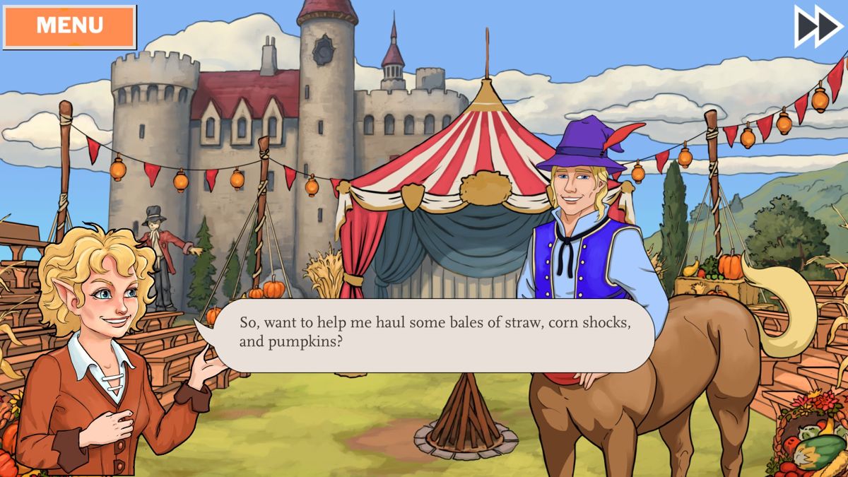 Summer Daze: Tilly's Tale (Windows) screenshot: If you're lucky enough to befriend someone before the festival, you can enlist their services.