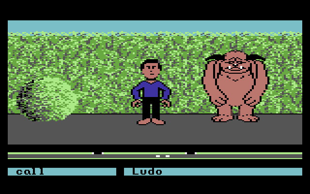 Labyrinth (Commodore 64) screenshot: "Sarah, Friend"