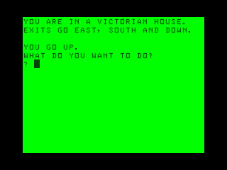 The Dream Machine (Dragon 32/64) screenshot: Exploring the House