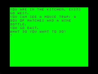 The Dream Machine (Dragon 32/64) screenshot: In the Kitchen of the Old House