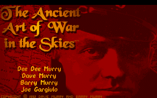 The Ancient Art of War in the Skies (DOS) screenshot: Title screen