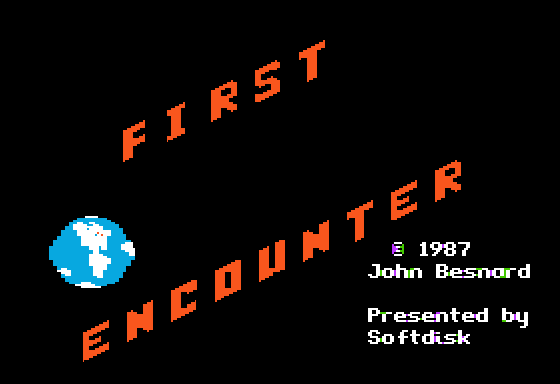 First Encounter (Apple II) screenshot: Title Screen