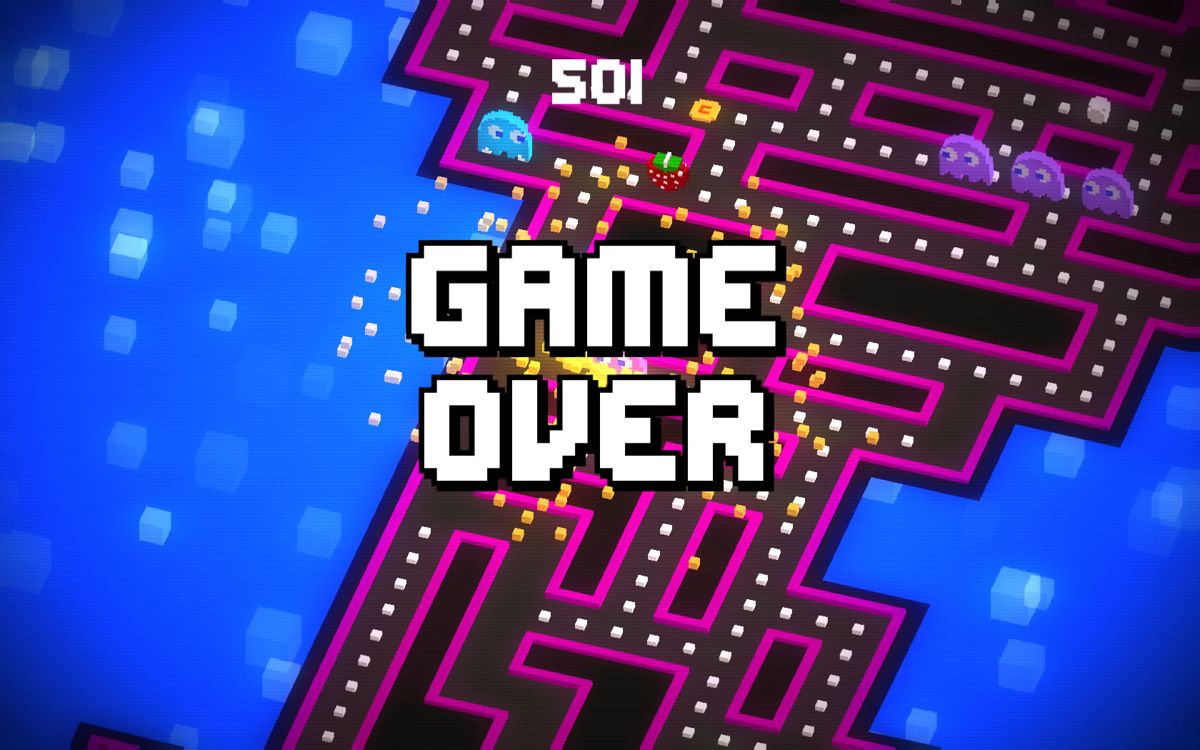 Pac-Man 256 (Windows) screenshot: Game Over