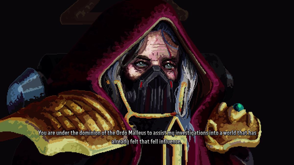 Warhammer 40,000: Boltgun (Windows) screenshot: A scene from the introduction sequence