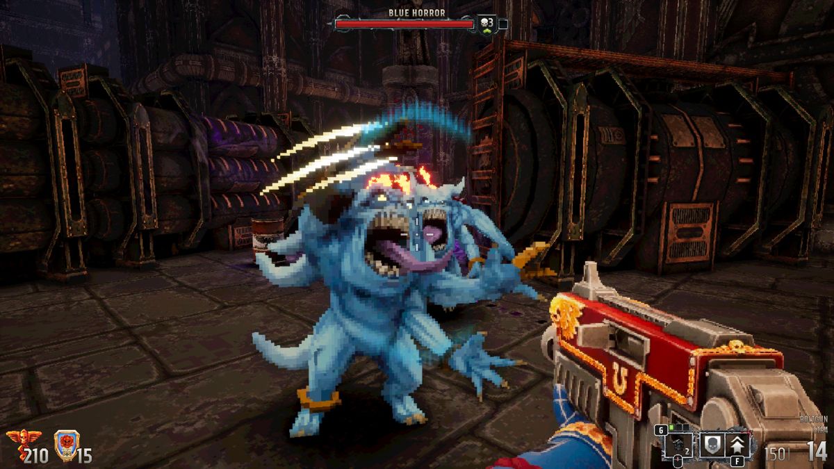 Warhammer 40,000: Boltgun (Windows) screenshot: These enemies get up close and use their claws.