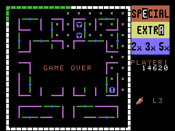 Lady Bug (ColecoVision) screenshot: Game over