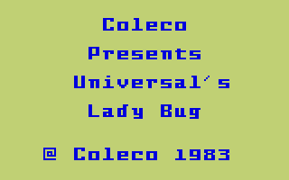 Lady Bug (Intellivision) screenshot: Title screen