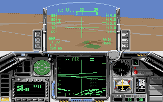 Falcon (Amiga) screenshot: Cockpit view
