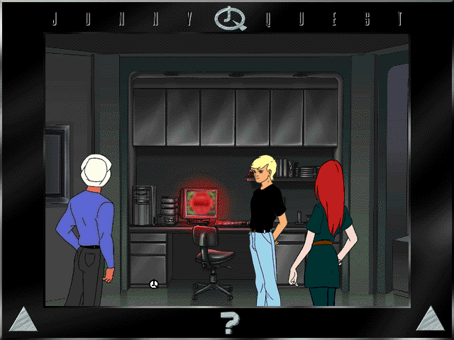 Jonny Quest: The Real Adventures - Cover-Up at Roswell (Windows 3.x) screenshot: When the mouse cursor changes form, we can interact with an item or change location