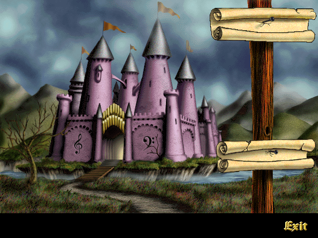 Juilliard Music Adventure (Windows 3.x) screenshot: Entering the castle