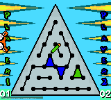Gobs of Games (Game Boy Color) screenshot: In Triangle, try to complete more ... triangles.