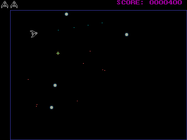 Bandit (DOS) screenshot: Enemy ship firing