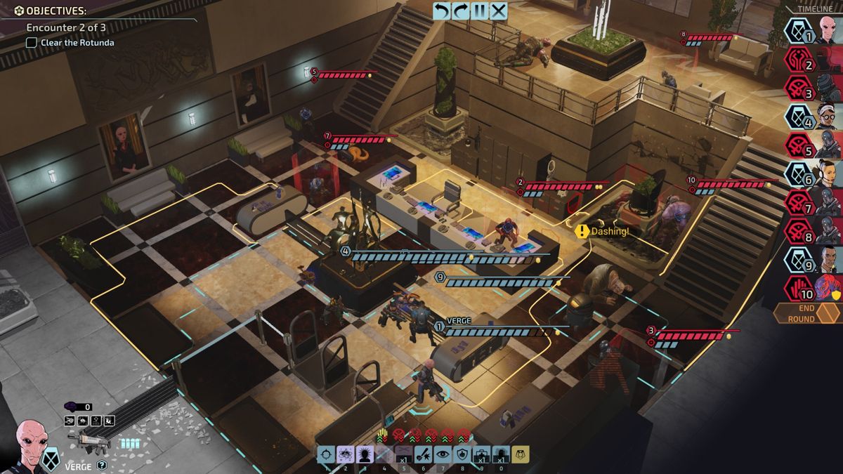 XCOM: Chimera Squad (Windows) screenshot: Combat tends to occur in very close quarters, unlike previous XCOM games.