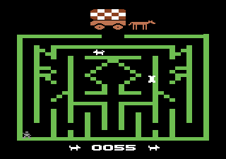 Chase the Chuck Wagon (Atari 2600) screenshot: There are a variety of mazes to find a way through