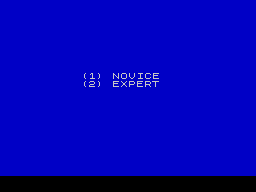Kosmic Pirate (ZX Spectrum) screenshot: Options: Setting the difficulty.