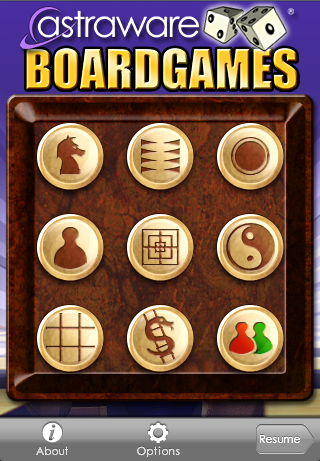 Astraware Boardgames (iPhone) screenshot: Title Screen