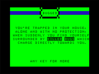 Bugged! (Dragon 32/64) screenshot: Instructions