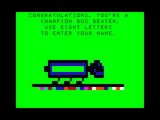 Bugged! (Dragon 32/64) screenshot: High Score