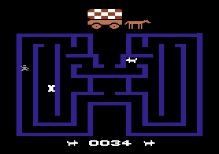 Chase the Chuck Wagon (Atari 2600) screenshot: I've almost reached the maze exit!