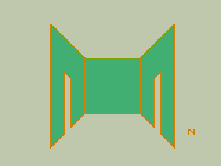 3-D Maze (Dragon 32/64) screenshot: Starting the Maze