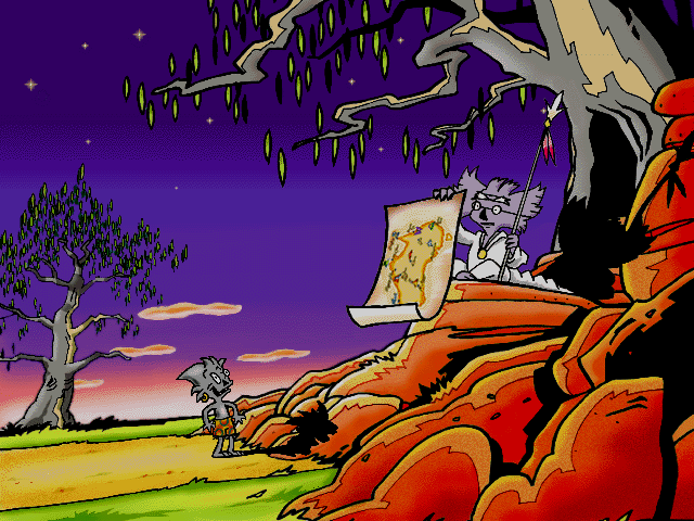 Kewala's Typing Adventure (Windows 3.x) screenshot: Kewala receives his map