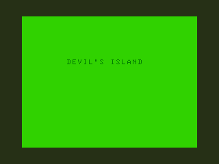 Devil's Island (Dragon 32/64) screenshot: Title Screen