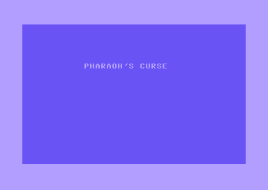 Pharaoh's Curse (Commodore 64) screenshot: Title Screen